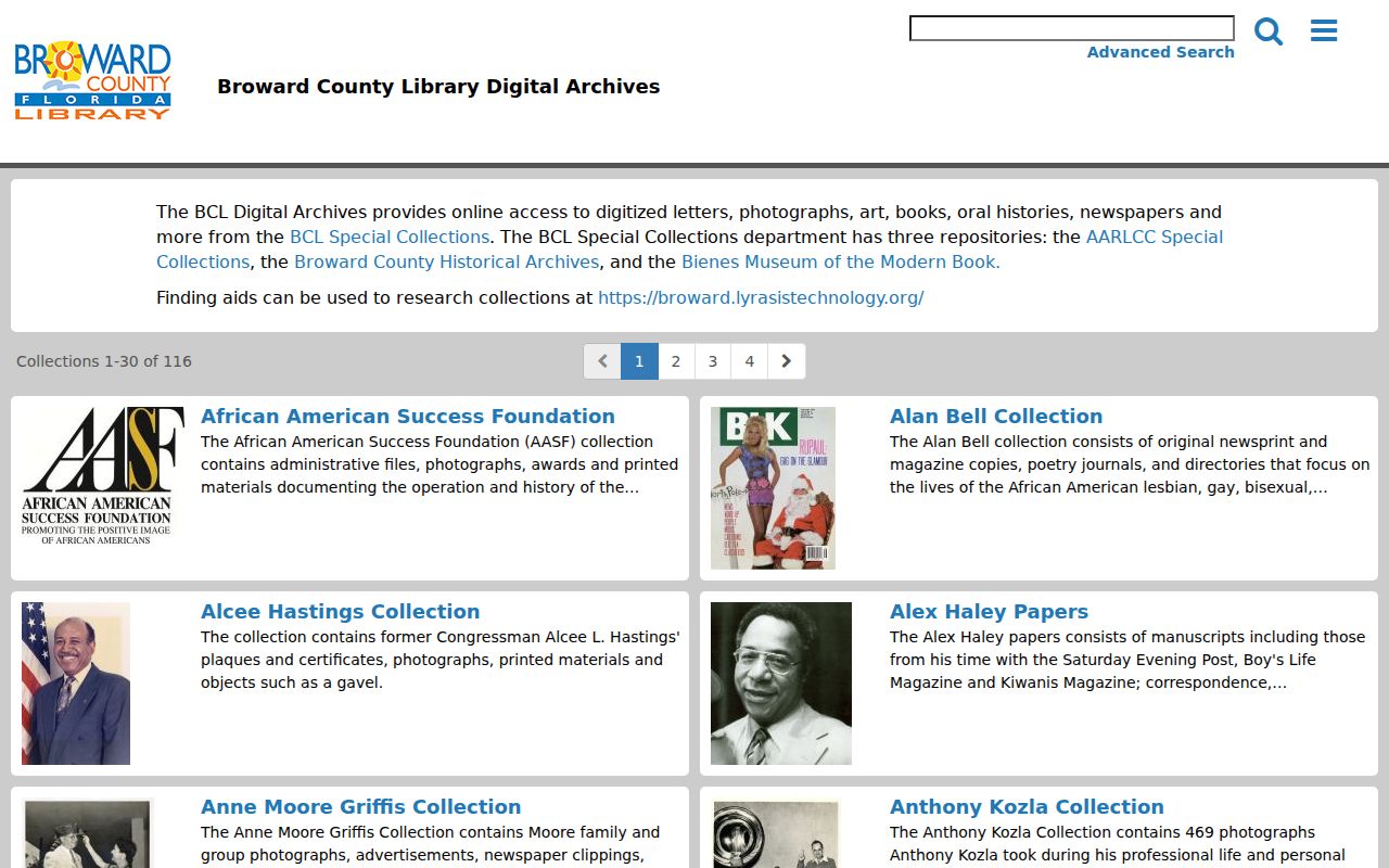 Broward Digital Archives collections with Hallandale photographs and oral histories