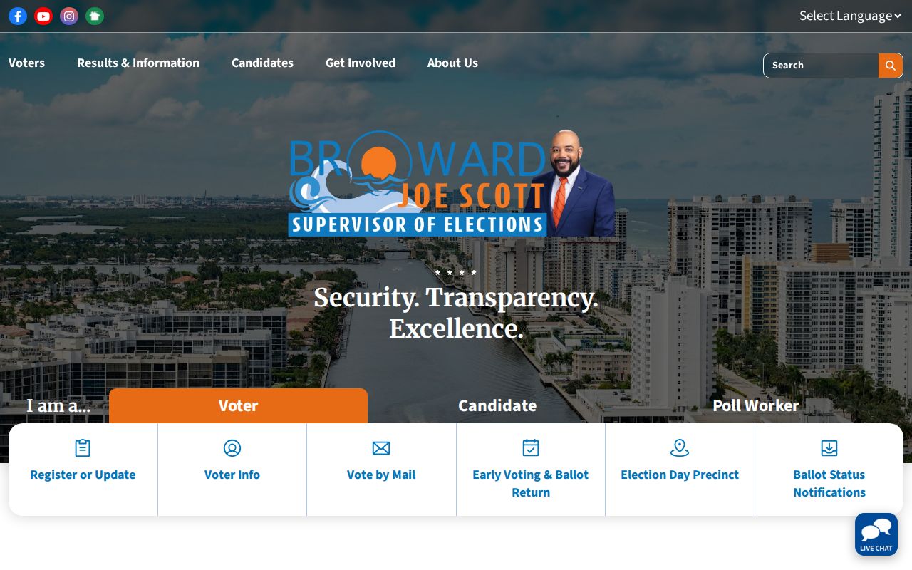 Broward Supervisor of Elections website