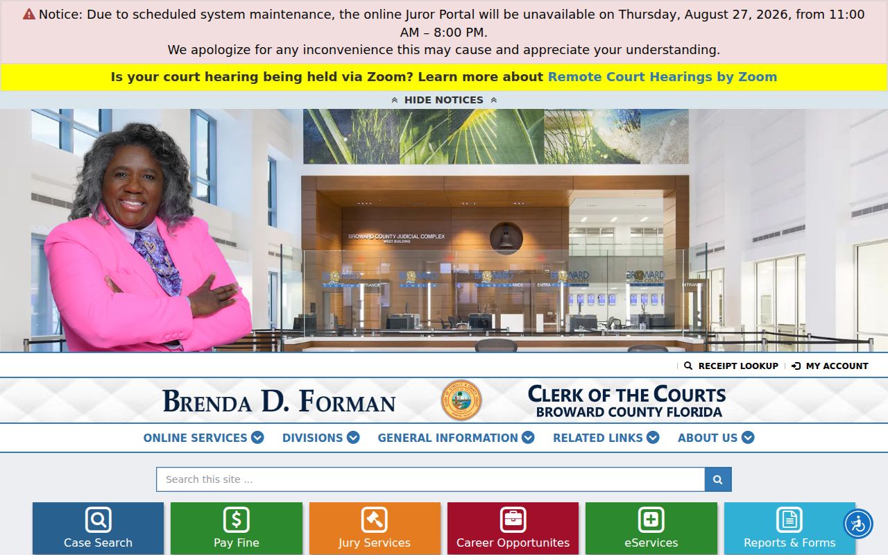 Broward Clerk of Courts public records gateway